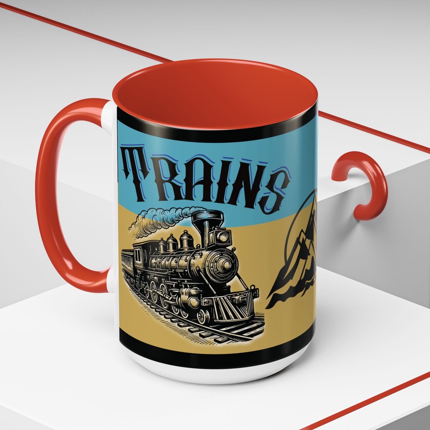 Mug-Trains Accent Coffee Mug