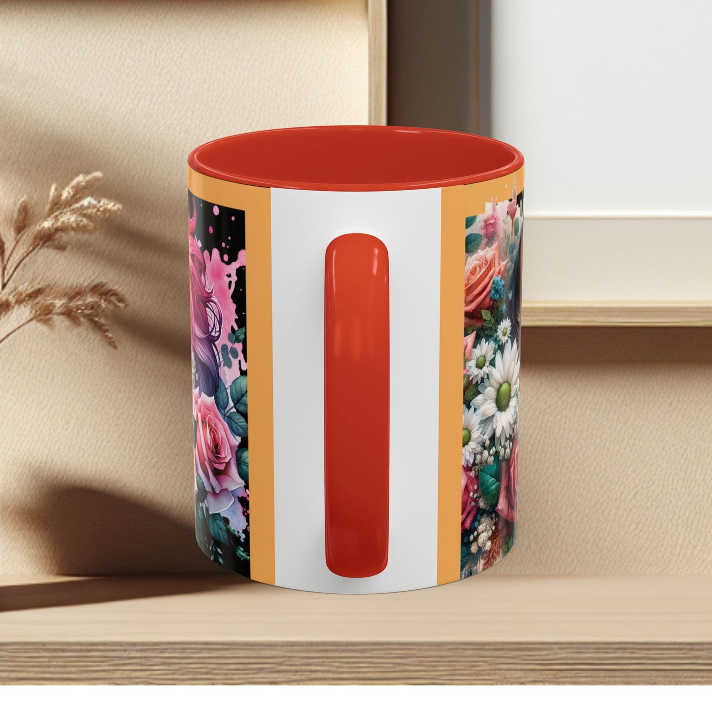Coffee Mug Horses in Flowers 11oz 15oz