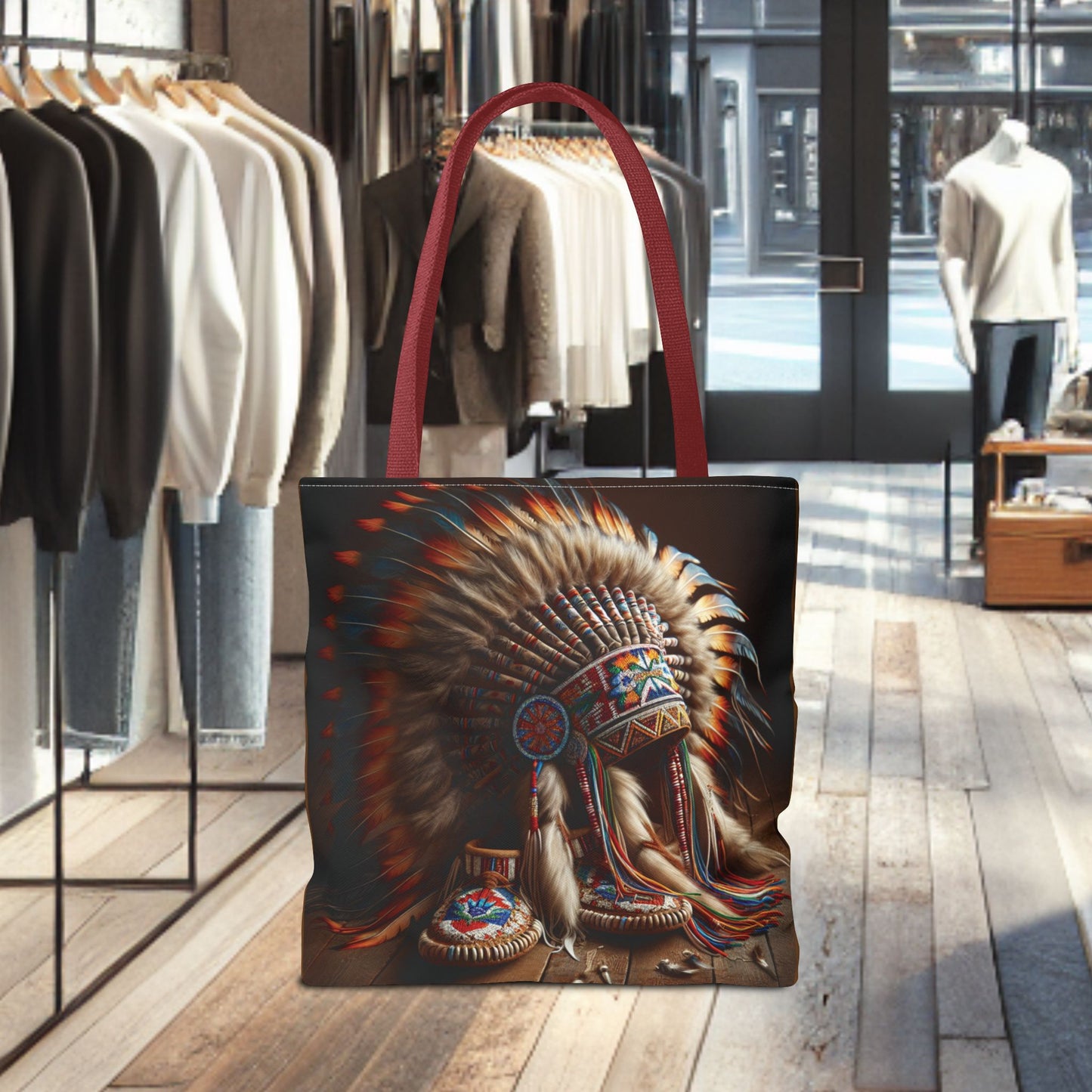 Native War Bonnet Tote Bag - Tribal Style Accessories