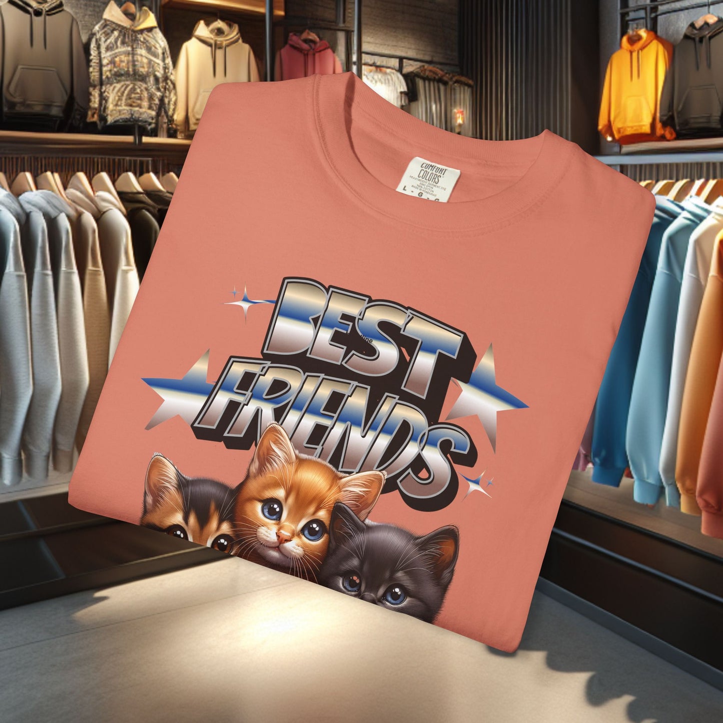 Best Friends Cat Graphic T-shirt for Cat Lovers