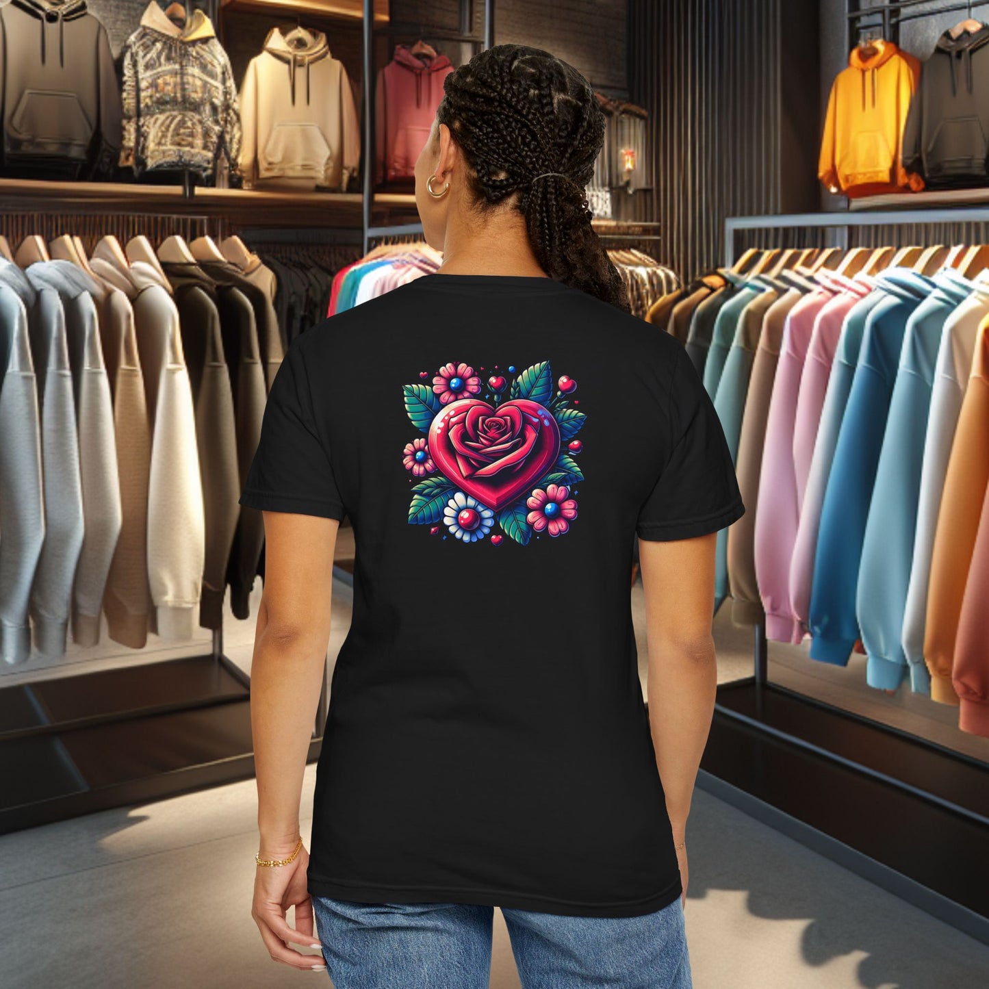 Unisex T-shirt- Flower Garden - Comfort Colors 1717-
