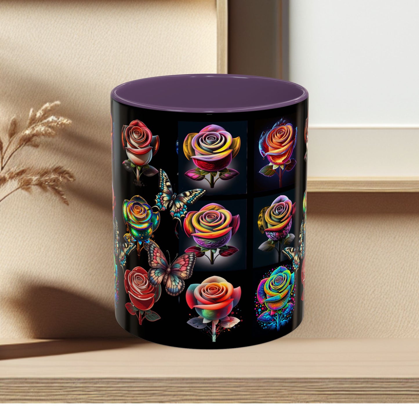 Floral Accent Mug - Perfect Gift for Garden Lovers
