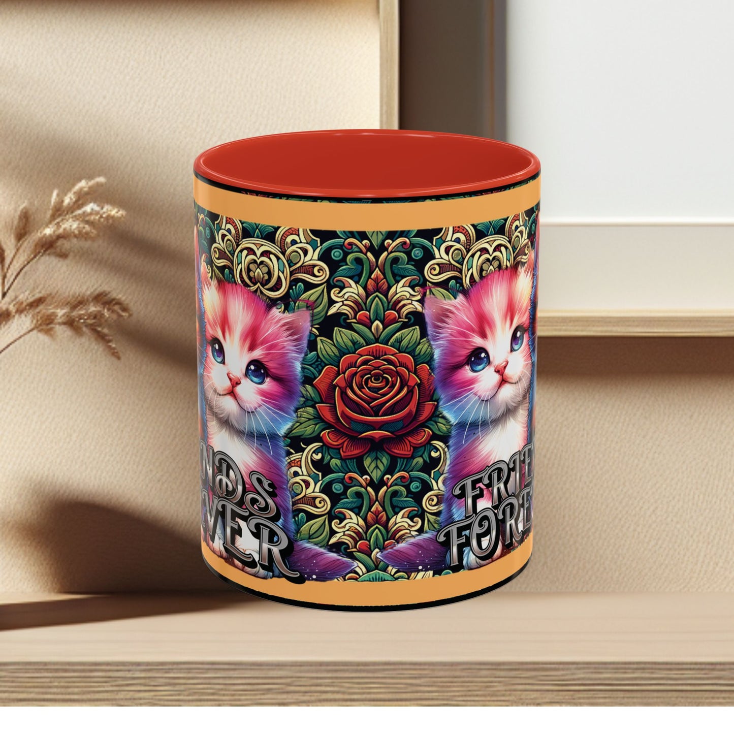 Coffee Mug Kittens Friends Forever