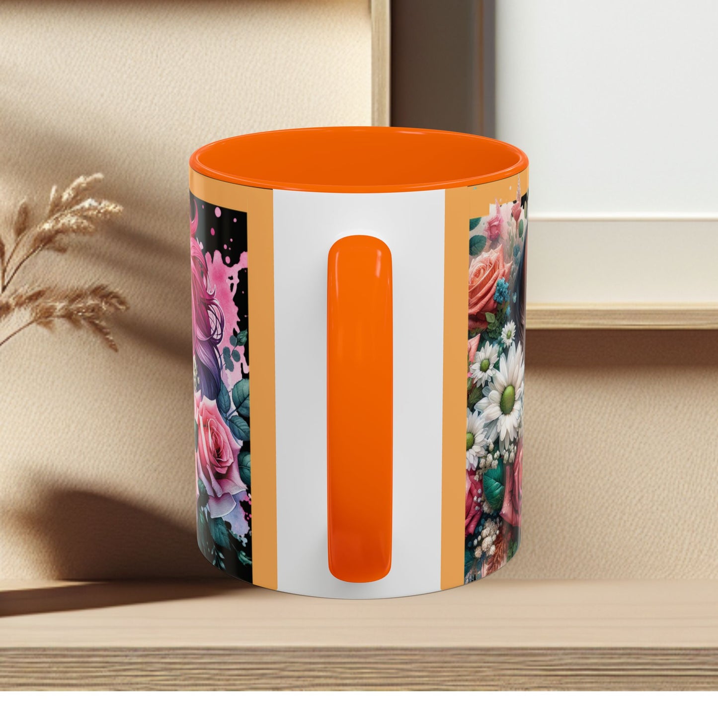 Coffee Mug Horses in Flowers 11oz 15oz