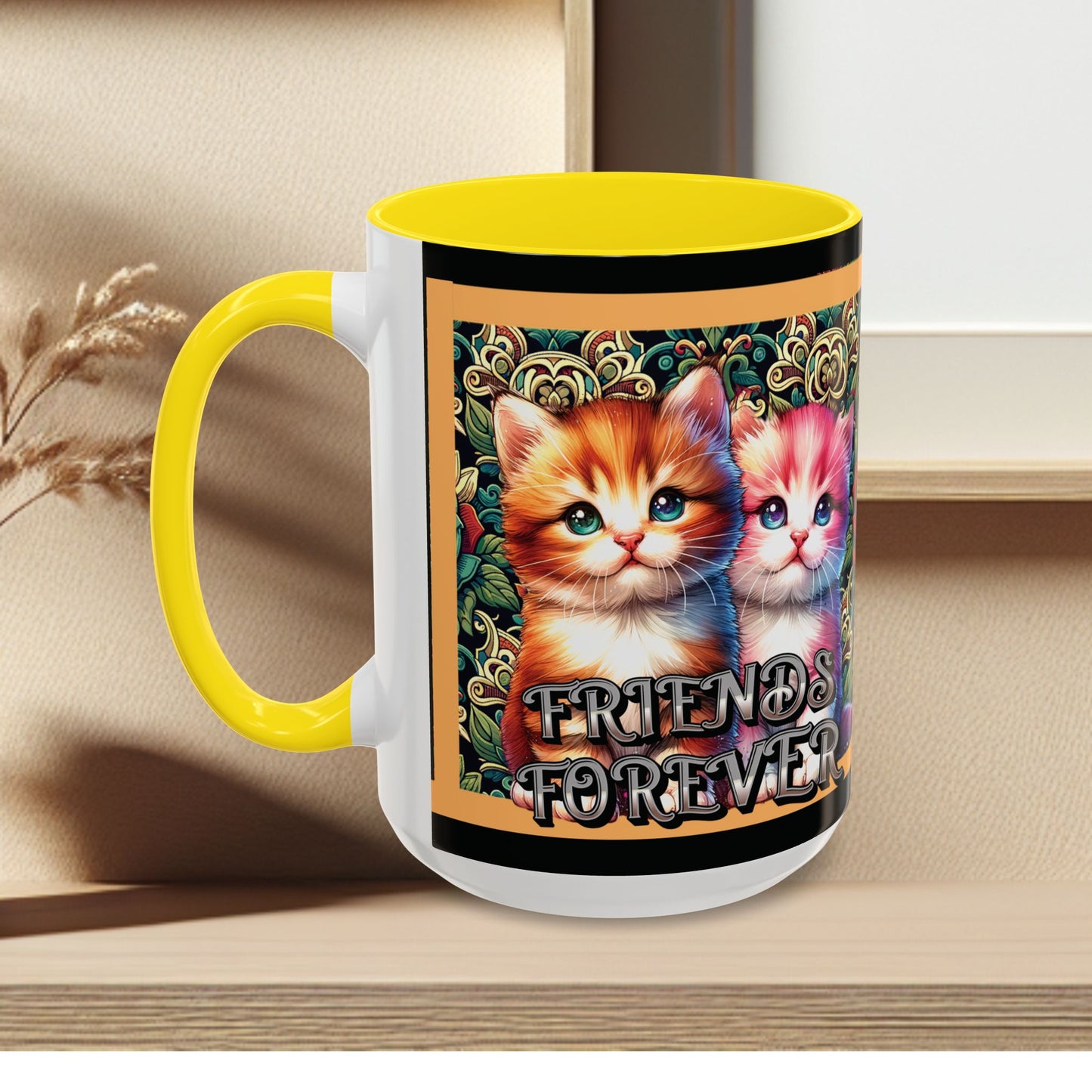 Coffee Mug Kittens Friends Forever