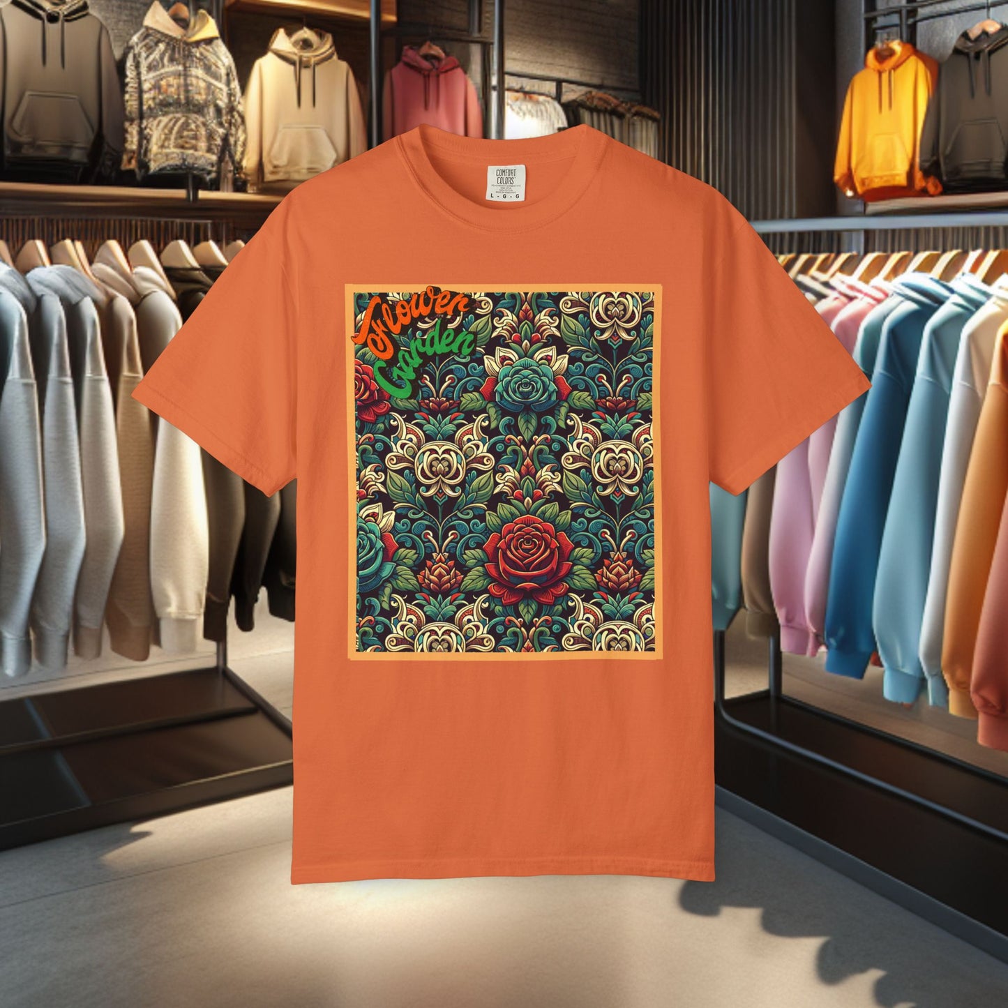 Unisex T-shirt- Flower Garden - Comfort Colors 1717-