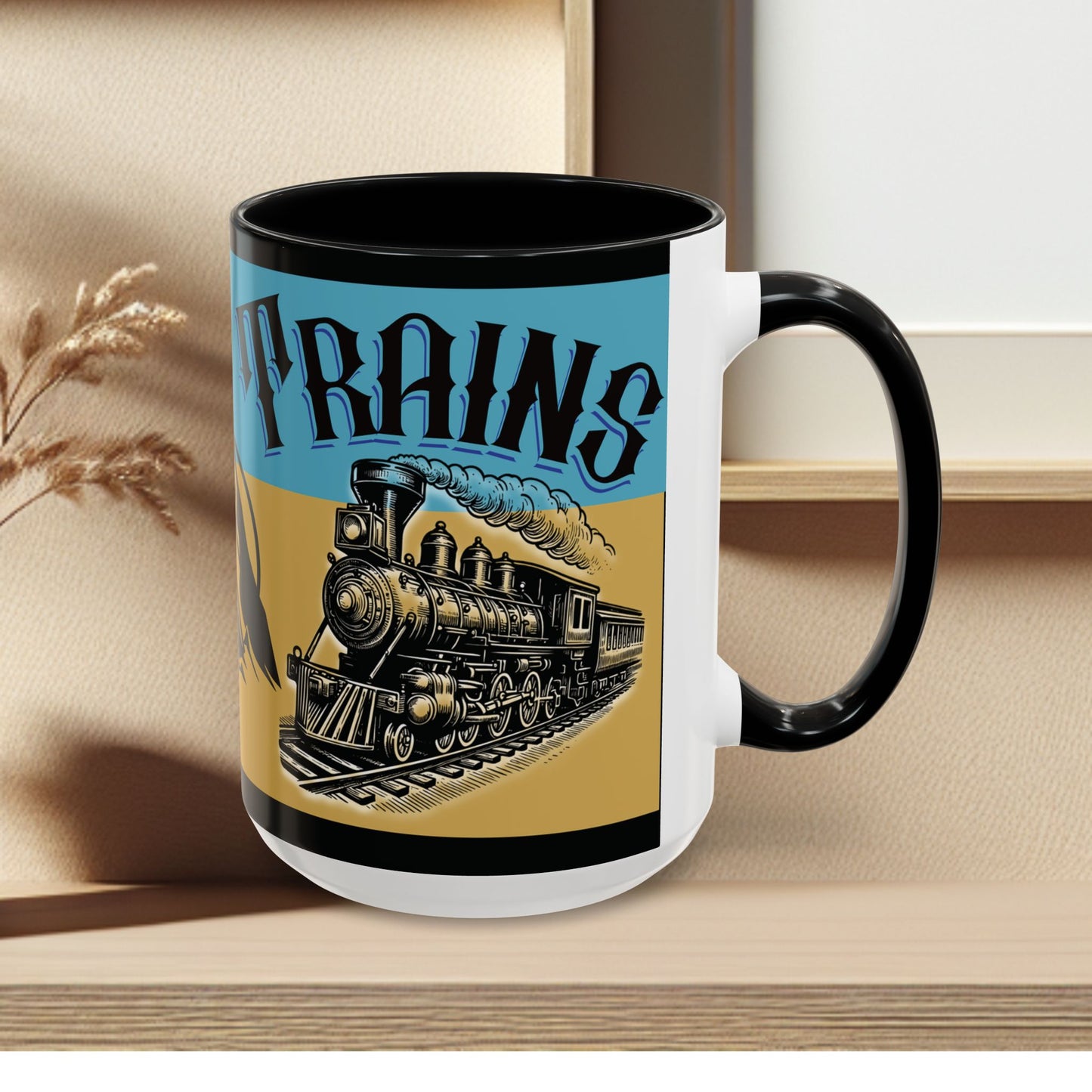 Mug-Trains Accent Coffee Mug
