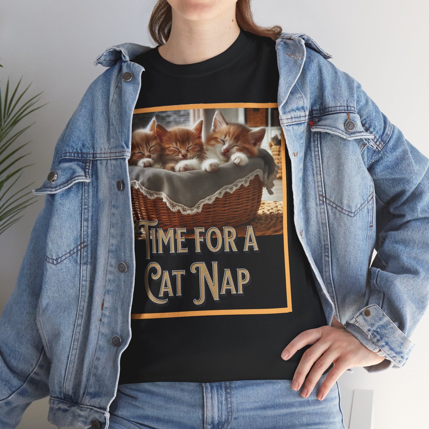 Heavy Tee- Time for a Cat Nap -Unisex Tee - Gildan 5000