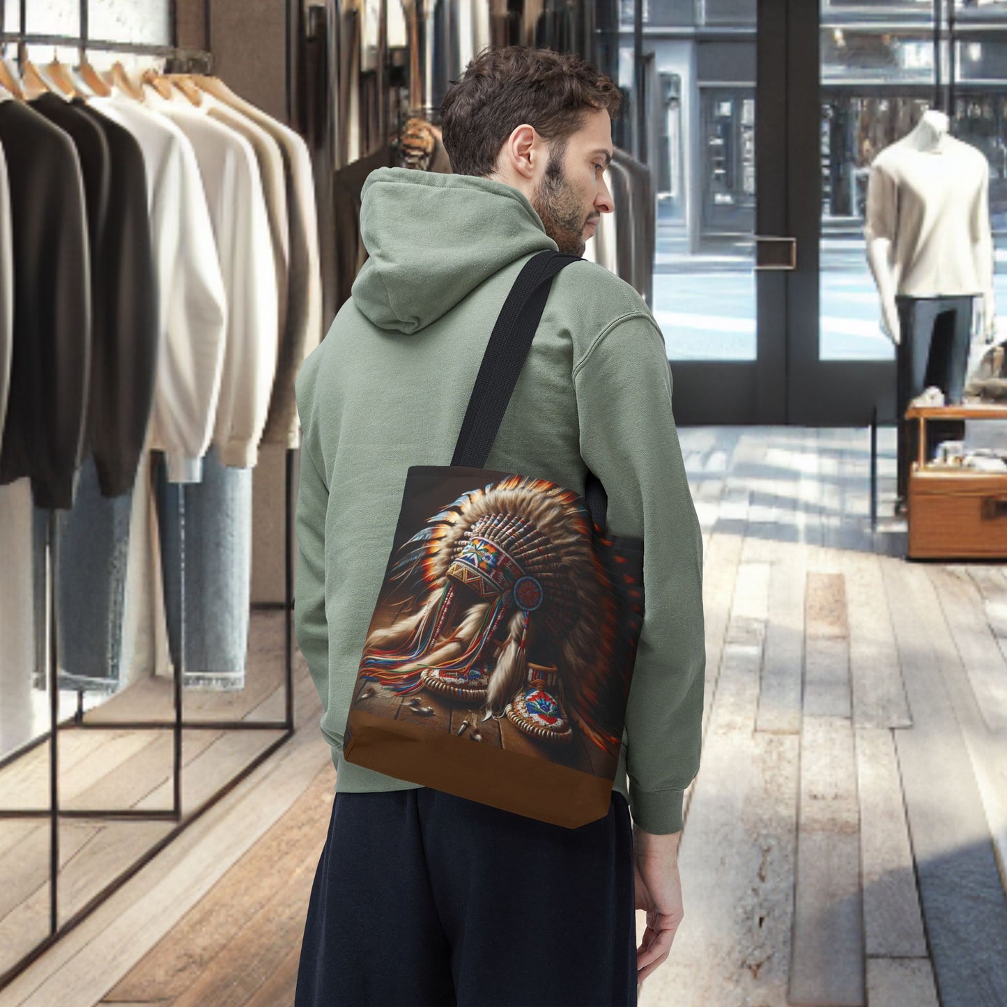 Native War Bonnet Tote Bag - Tribal Style Accessories