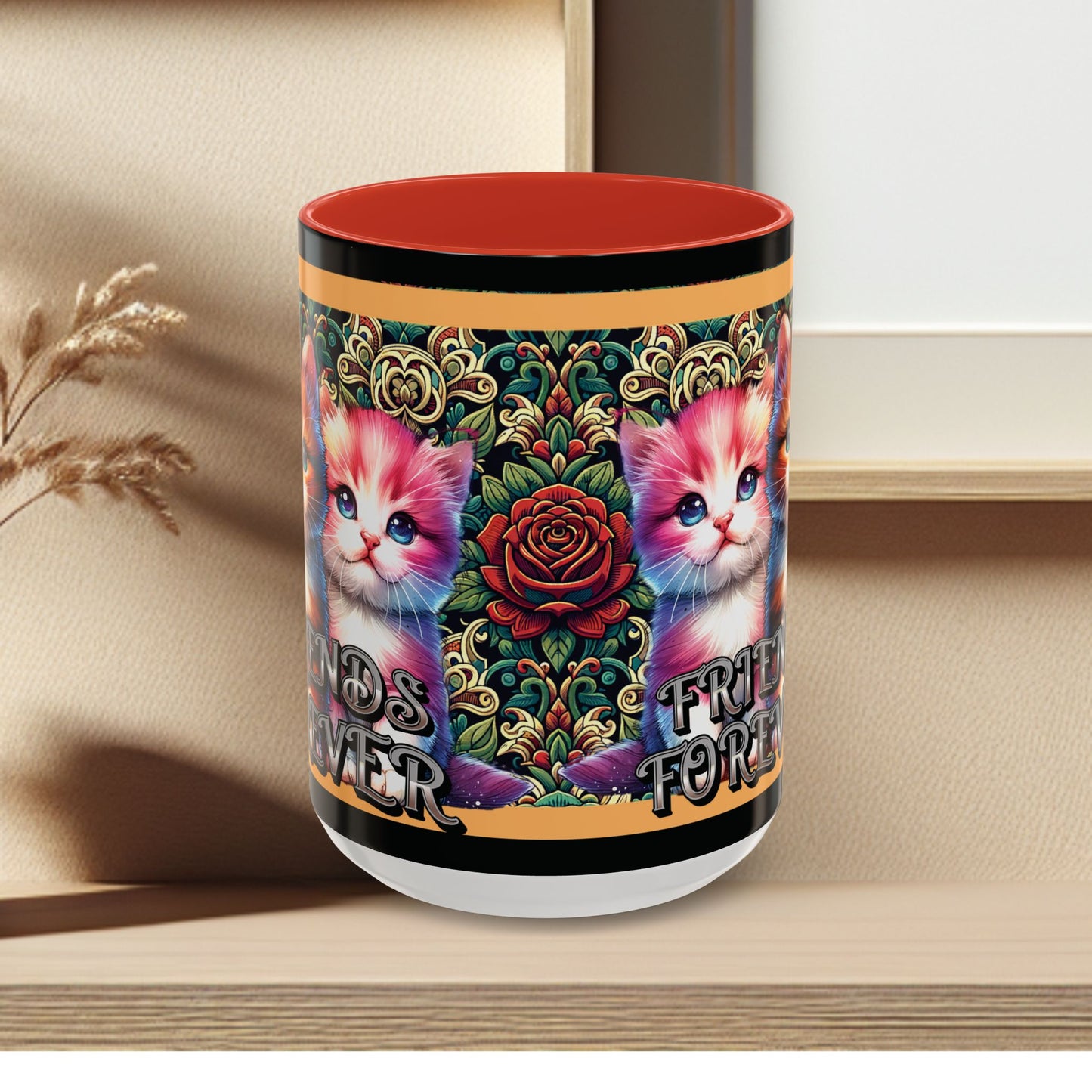 Coffee Mug Kittens Friends Forever