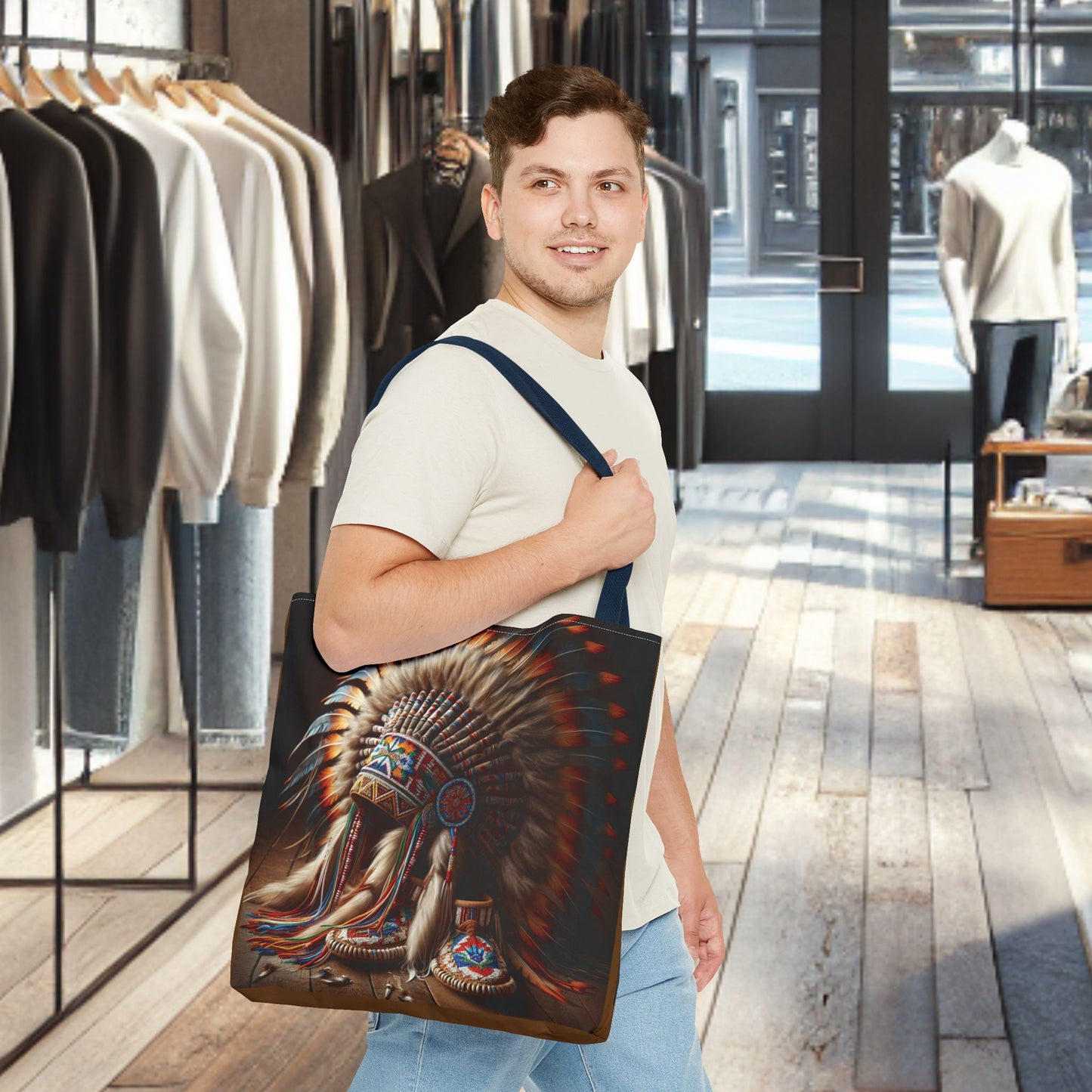 Native War Bonnet Tote Bag - Tribal Style Accessories