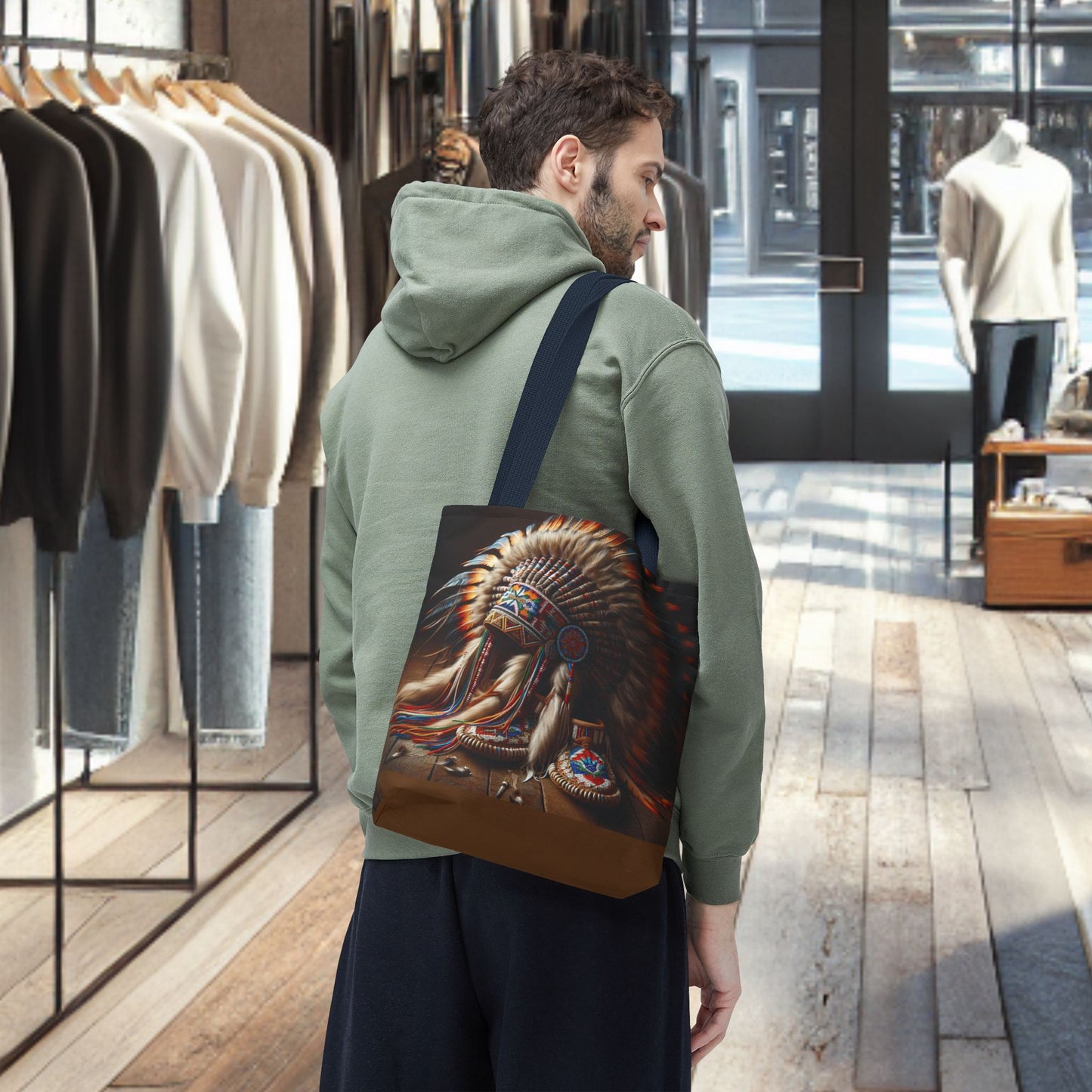 Native War Bonnet Tote Bag - Tribal Style Accessories