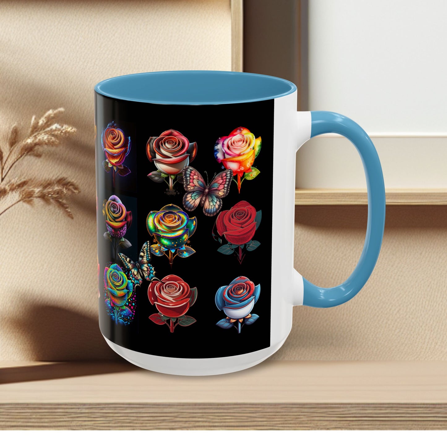 Floral Accent Mug - Perfect Gift for Garden Lovers