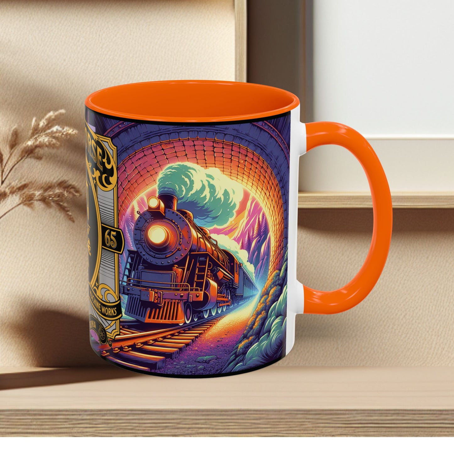 Mug- Steam Engine Iron Horse Accent Coffee Mug (11oz)