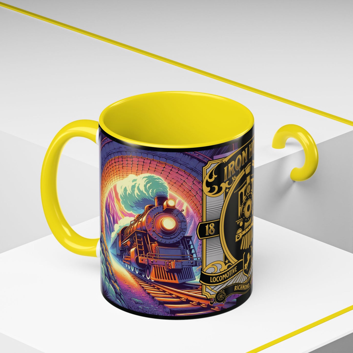 Mug- Steam Engine Iron Horse Accent Coffee Mug (11oz)