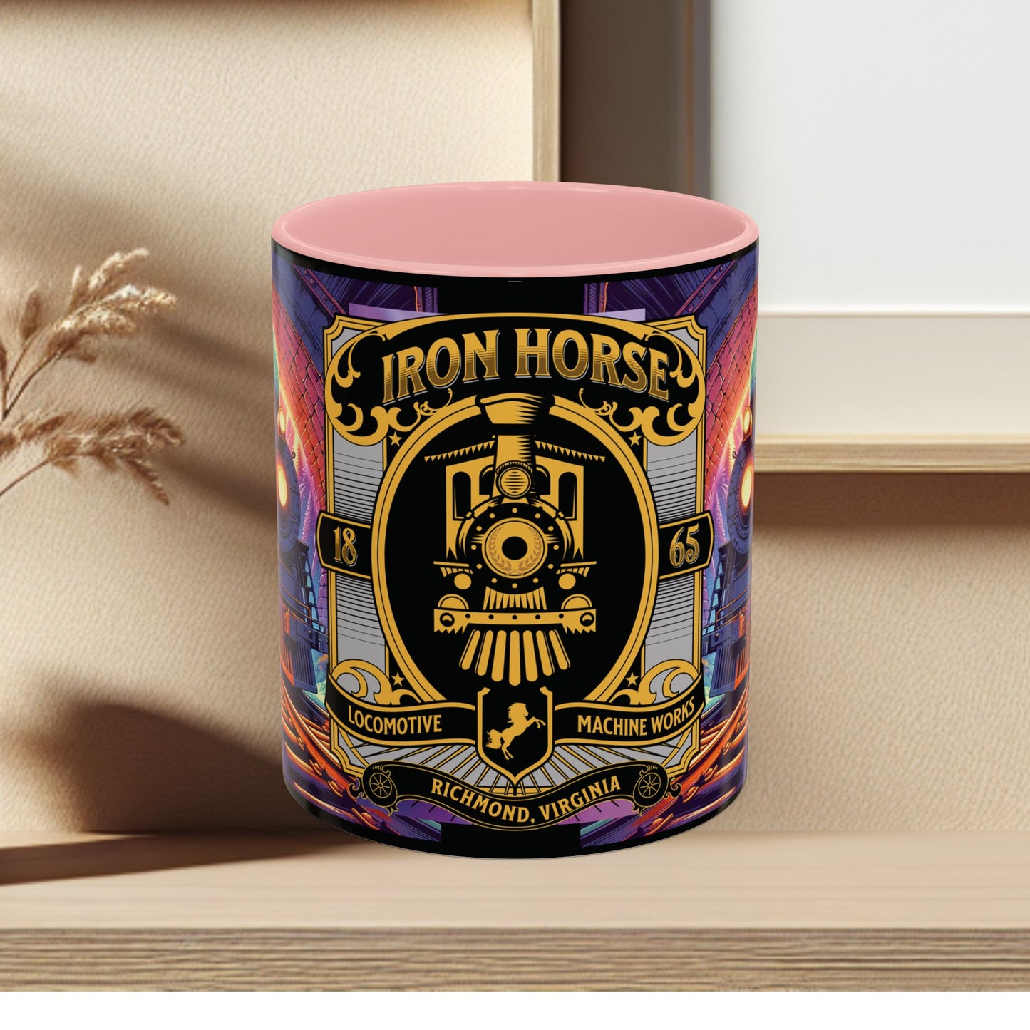 Mug- Steam Engine Iron Horse Accent Coffee Mug (11oz)
