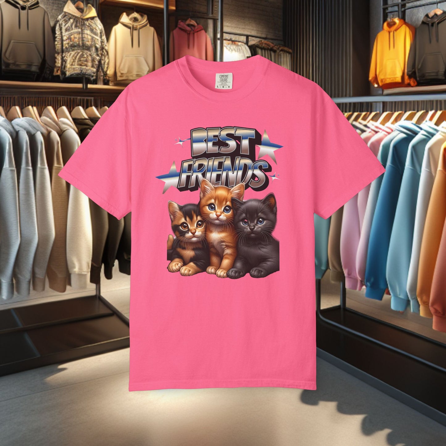 Best Friends Cat Graphic T-shirt for Cat Lovers