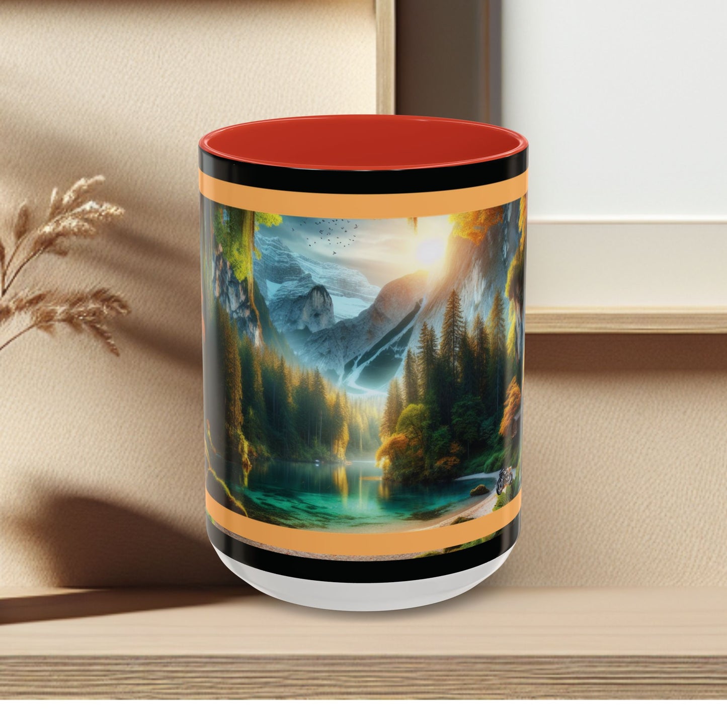 Mug: By the River-Accent Coffee Mug (11oz, 15oz)