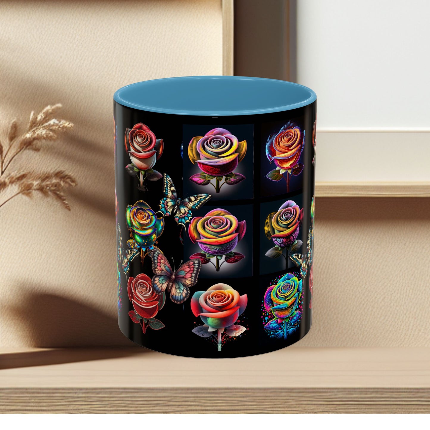 Floral Accent Mug - Perfect Gift for Garden Lovers