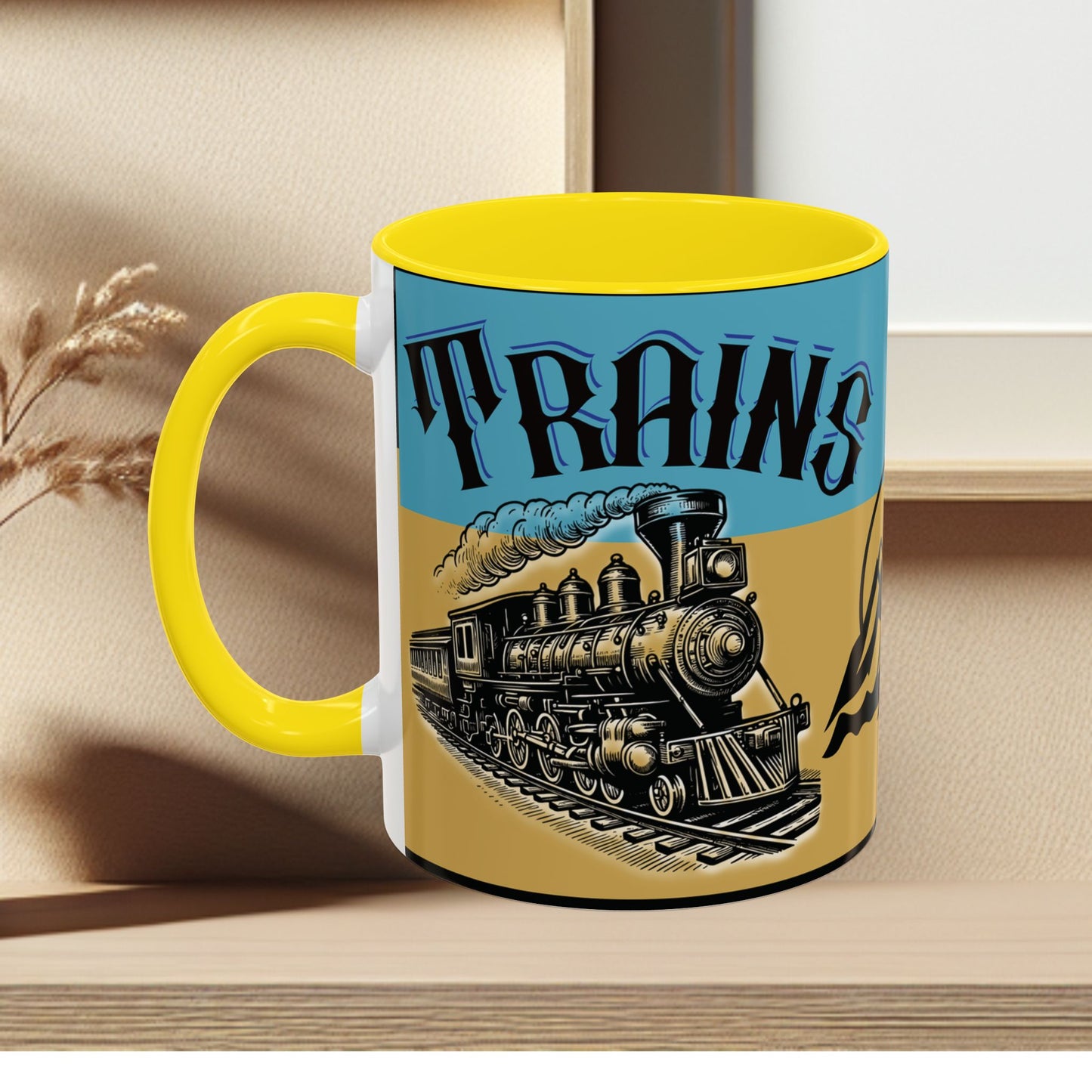 Mug-Trains Accent Coffee Mug