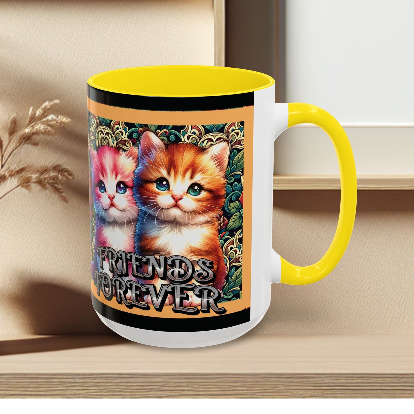 Coffee Mug Kittens Friends Forever