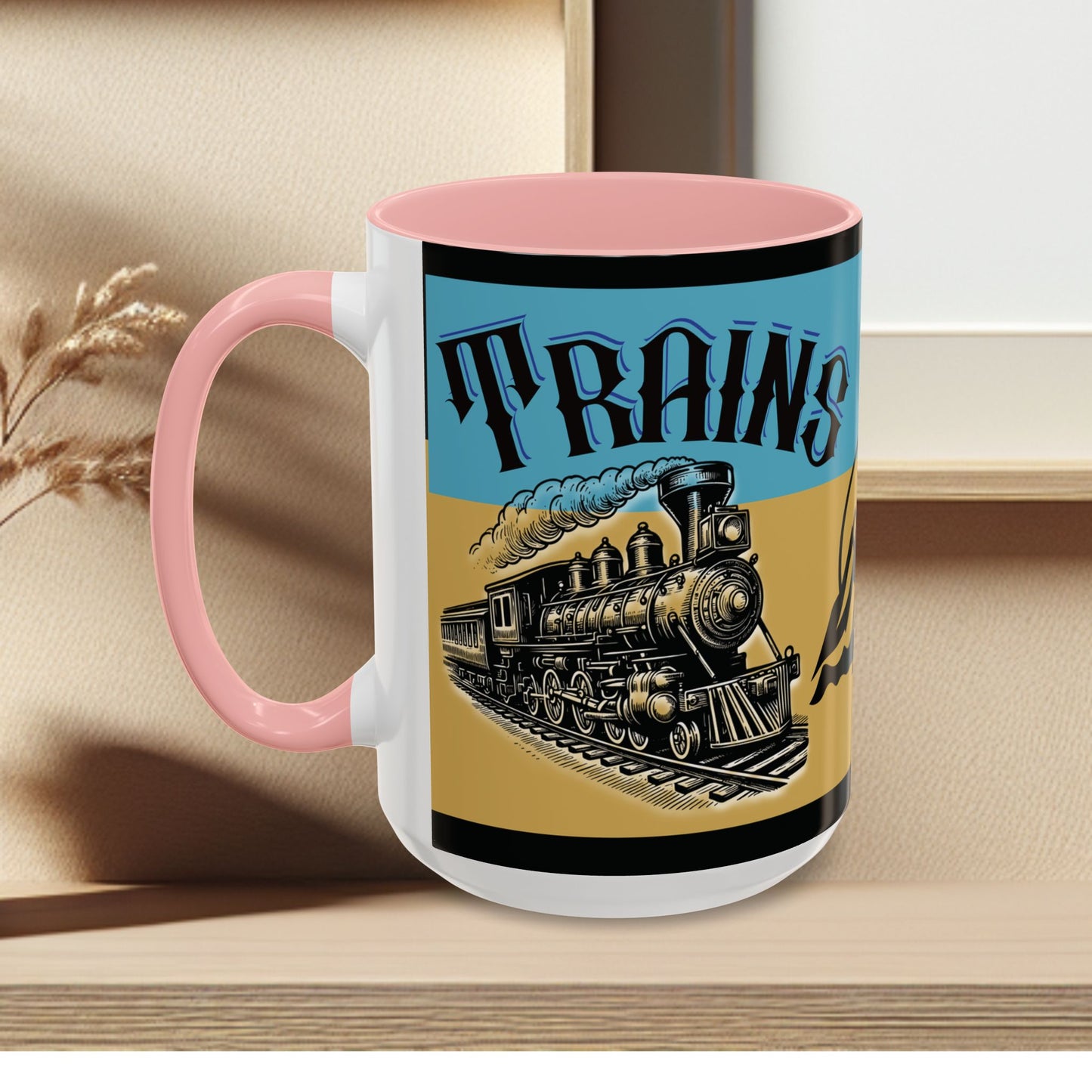 Mug-Trains Accent Coffee Mug