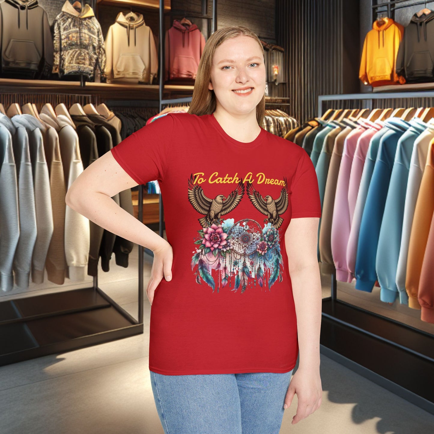 Dreamcatcher Unisex T-Shirt - To Catch A Dream - Dreamcatcher & Egals