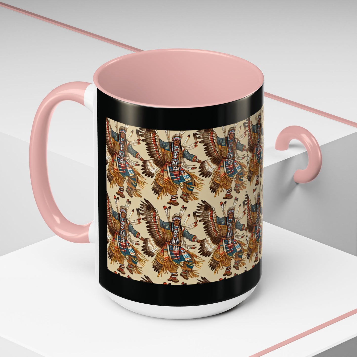 Mug- American Native Dancers Accent Coffee Mug (11, 15oz)