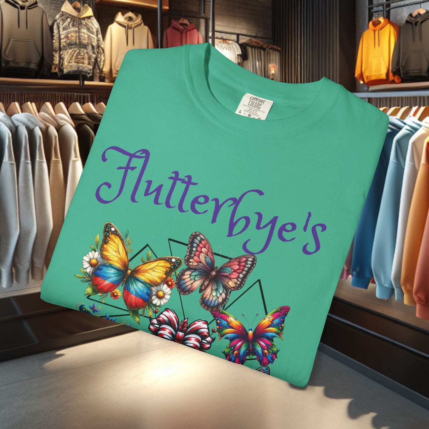 Flutterbye's - Butterfly Lover's Garment-Dyed T-shirt