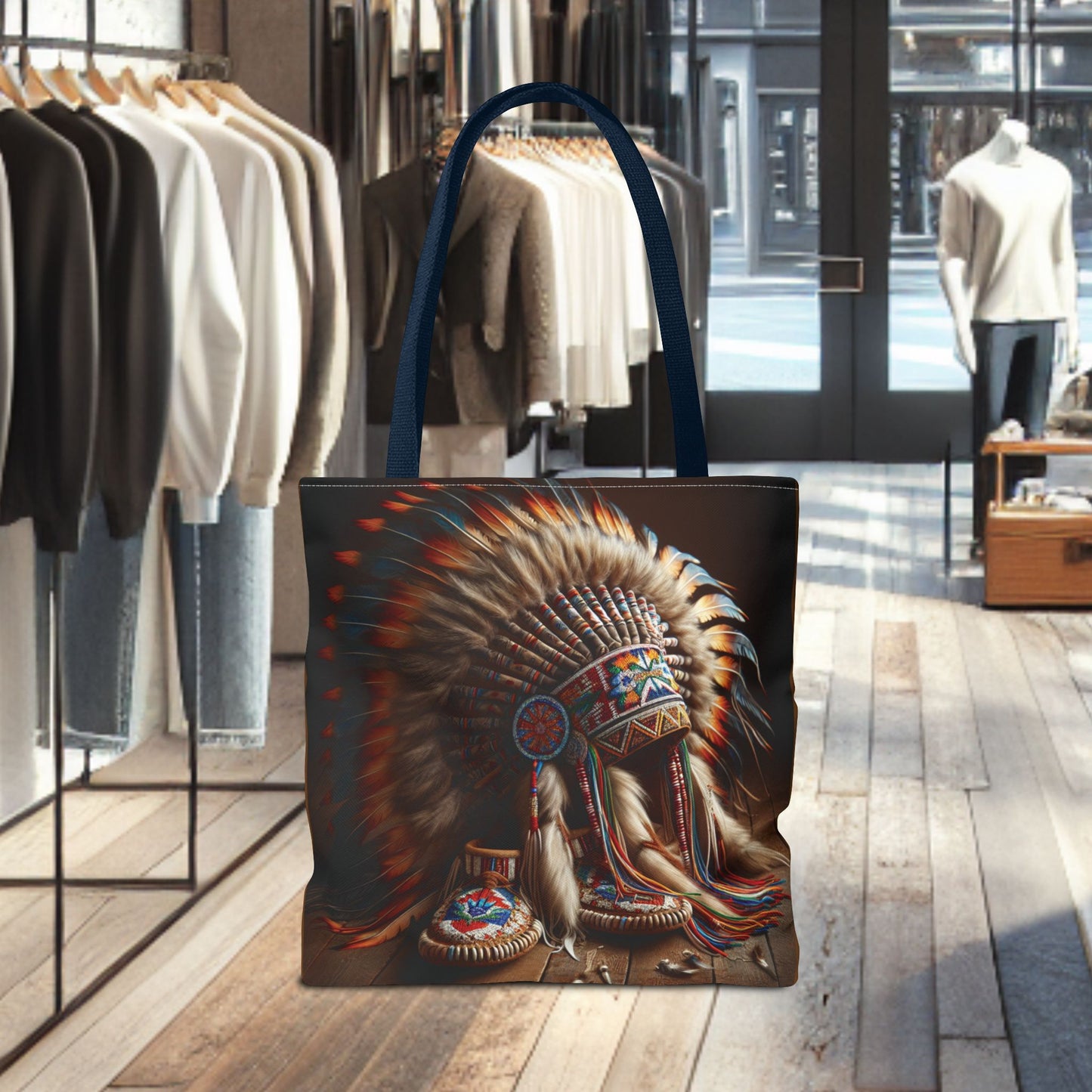Native War Bonnet Tote Bag - Tribal Style Accessories