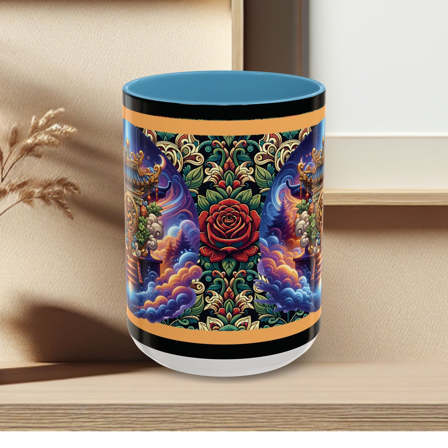 Mug Mystic Temple Rose Coffee Mug 11oz 15oz
