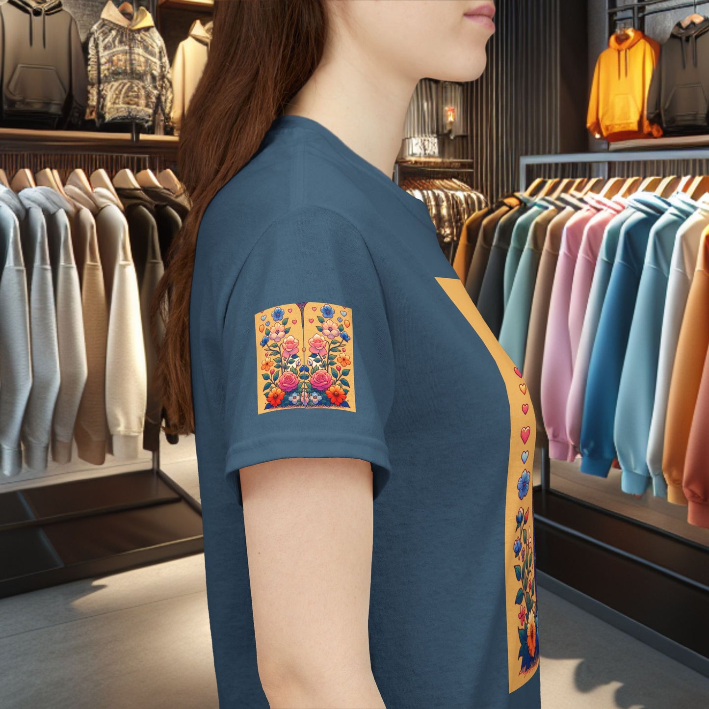 Loving Cat Flower Mozaic T-Shirt