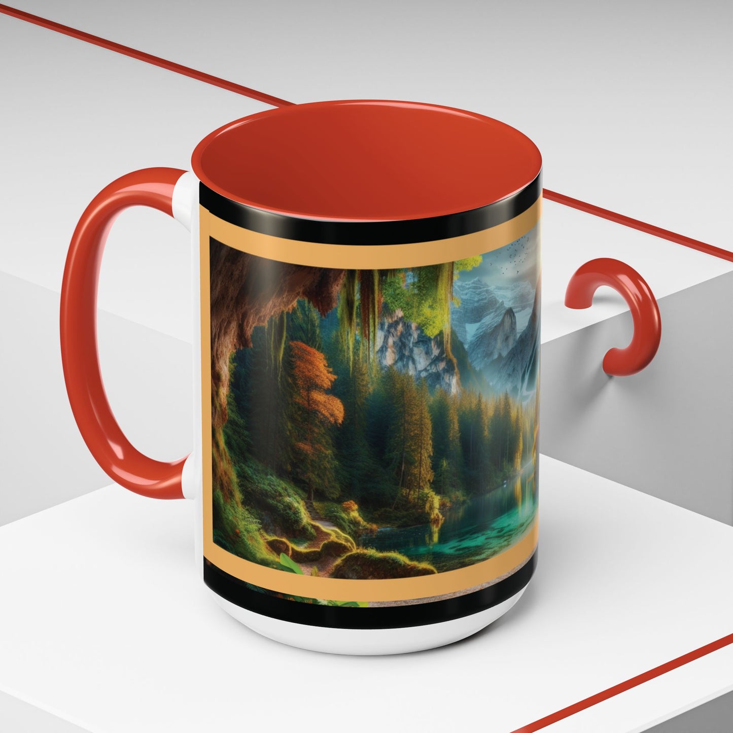 Mug: By the River-Accent Coffee Mug (11oz, 15oz)