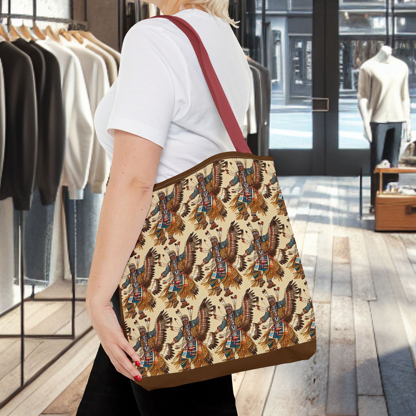 Tote Bag-Native Pow-Wow Dancers -Tote Bag (AOP)