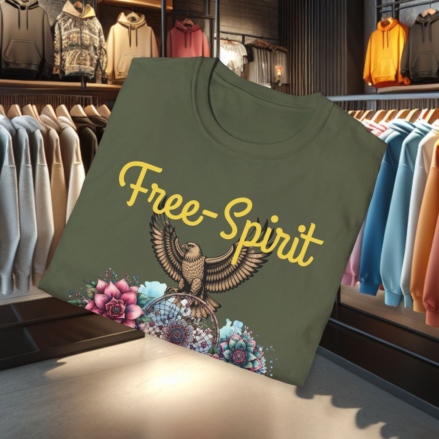 Dreamcatcher Unisex T-Shirt - Free-Spirit - Dreamcatcher & Egals