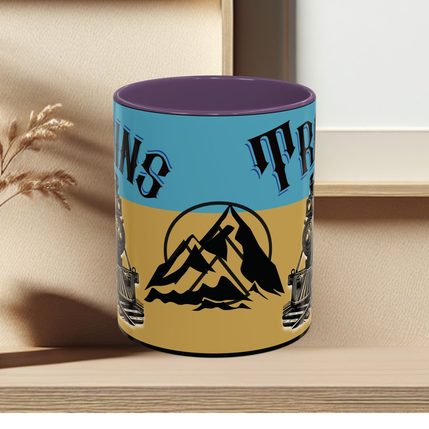 Mug-Trains Accent Coffee Mug