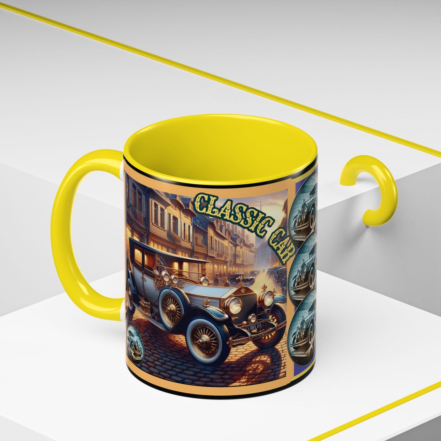 Mug-Blue Classic Car - Accent Coffee Mug (11oz, 15oz)