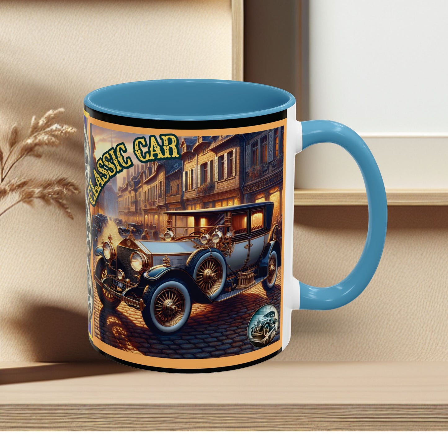 Mug-Blue Classic Car - Accent Coffee Mug (11oz, 15oz)