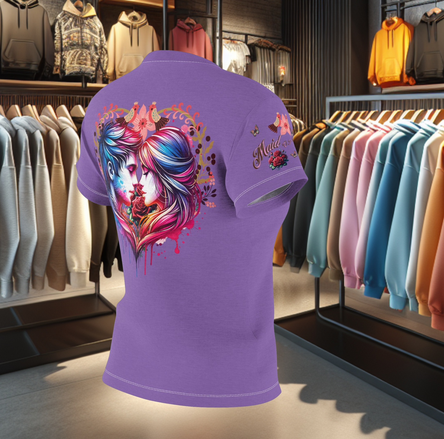Maid of Honor Tee - Women's Cut & Sew Graphic Purple T-Shirt