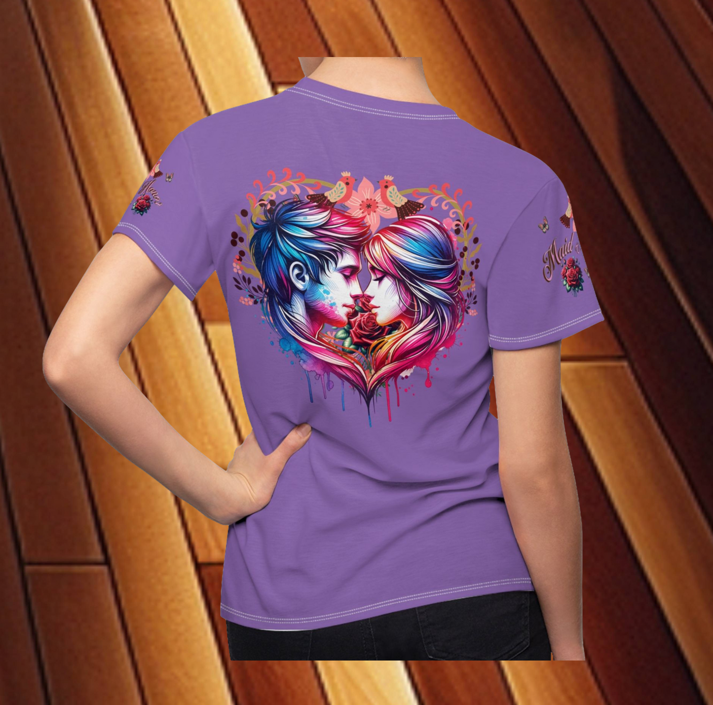 Maid of Honor Tee - Women's Cut & Sew Graphic Purple T-Shirt