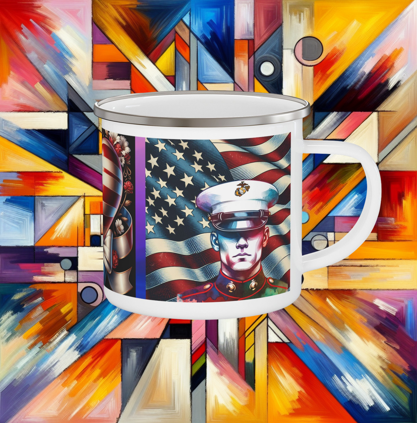 4th of July Enamel Mug