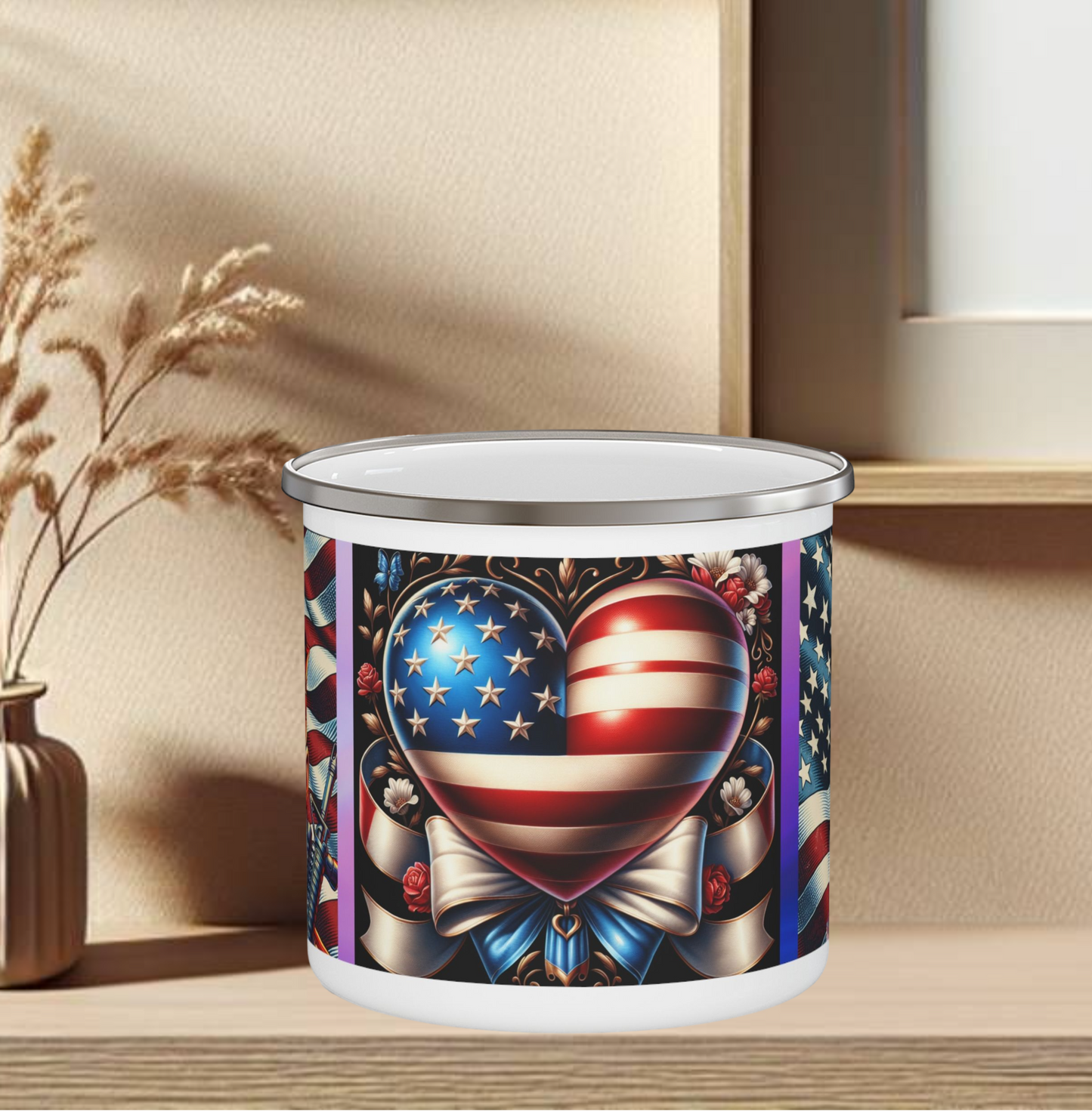 4th of July Enamel Mug