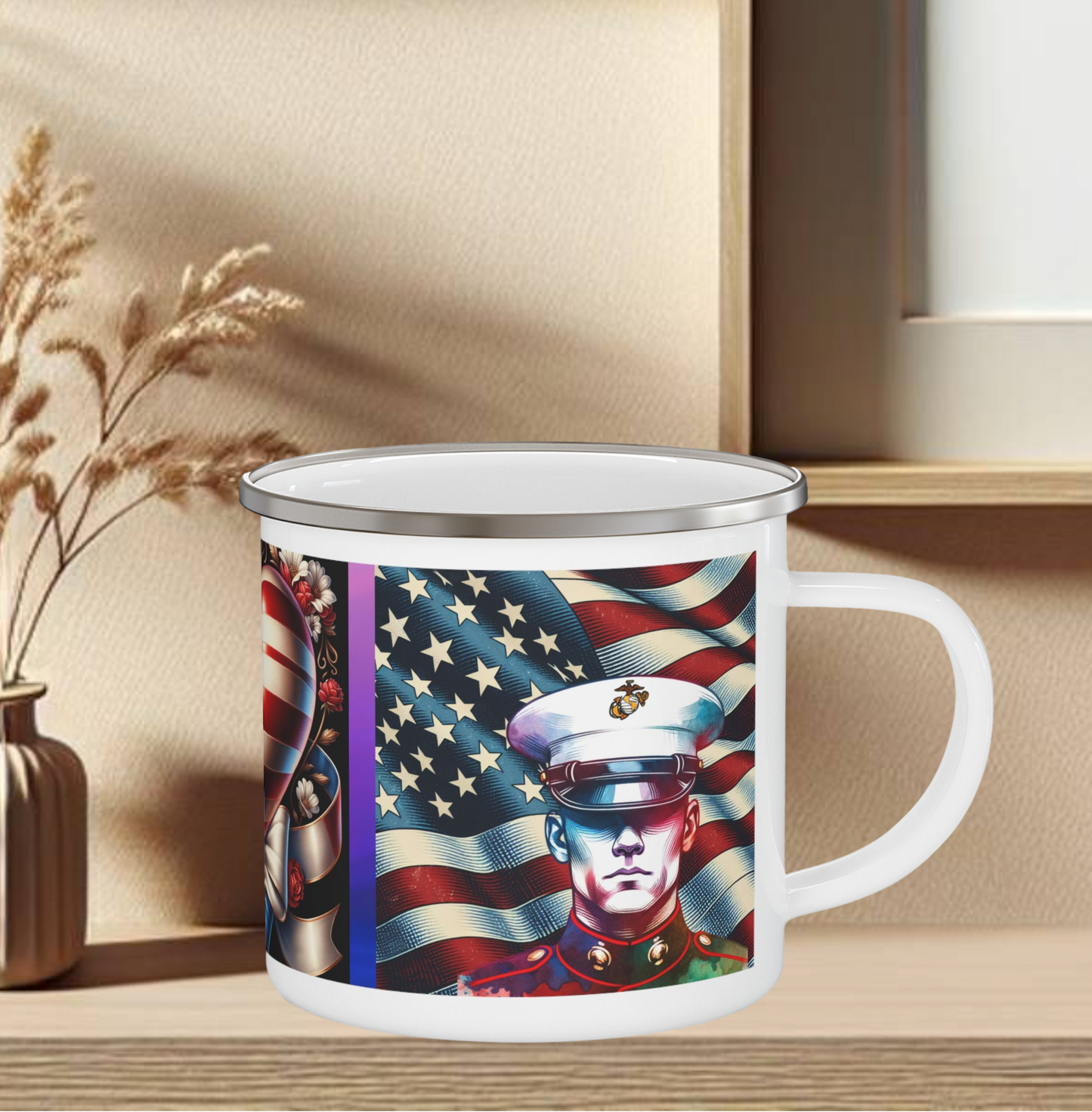 4th of July Enamel Mug