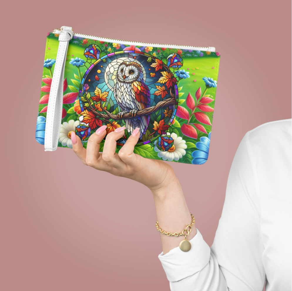 Stain Glass Owl Clutch Bag
