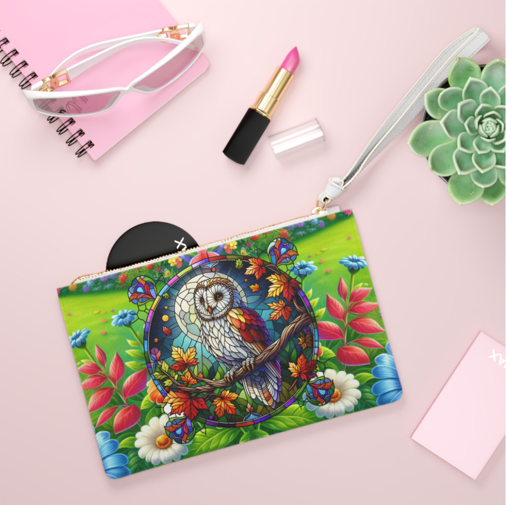 Stain Glass Owl Clutch Bag