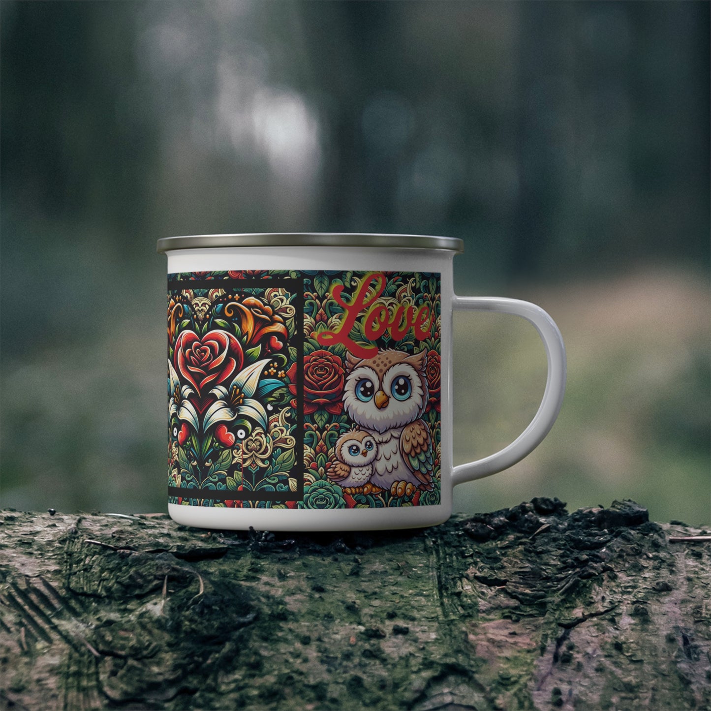 Enamel Mug - Owls Love Camping Mug