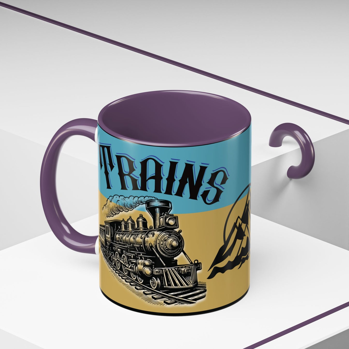 Mug-Trains Accent Coffee Mug