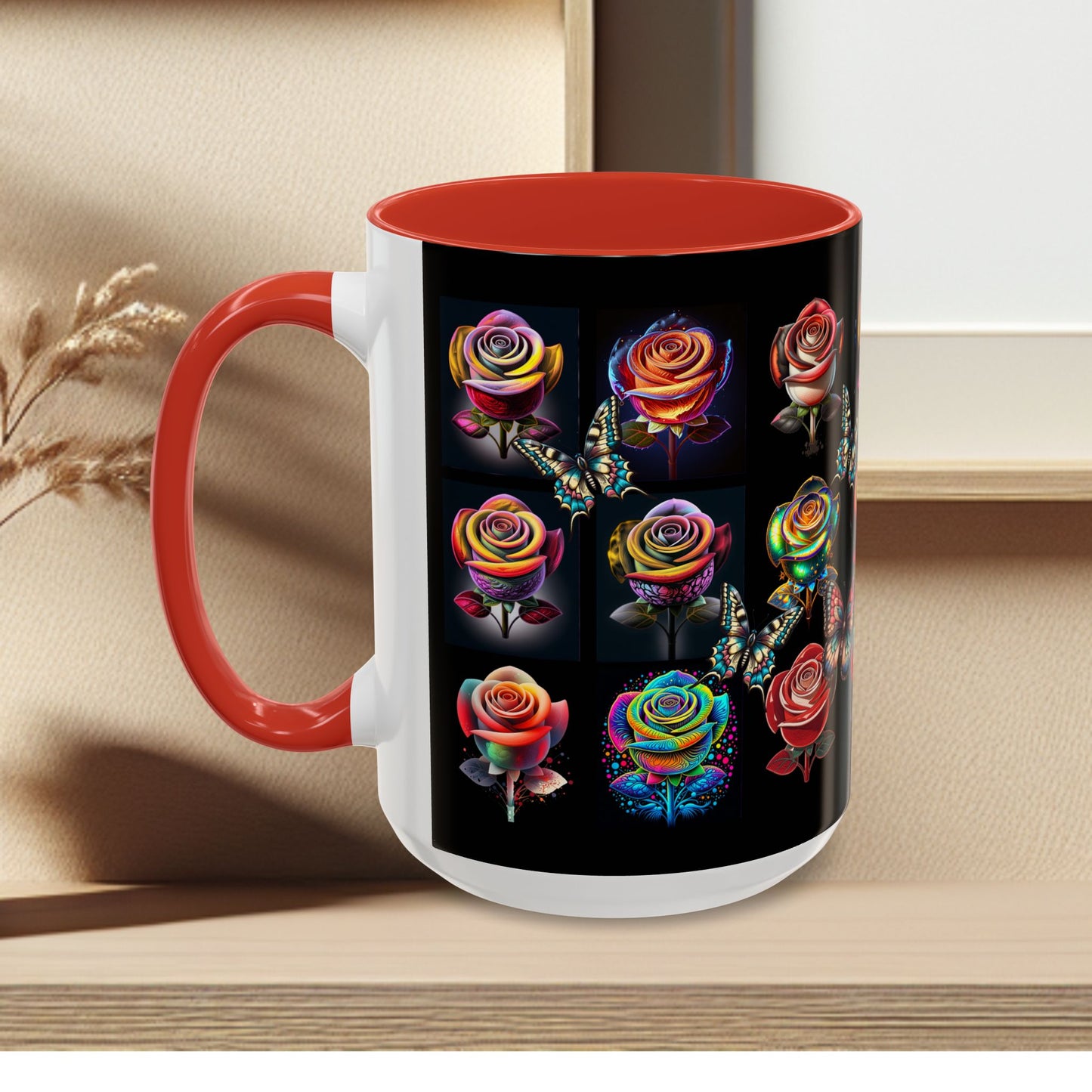 Floral Accent Mug - Perfect Gift for Garden Lovers