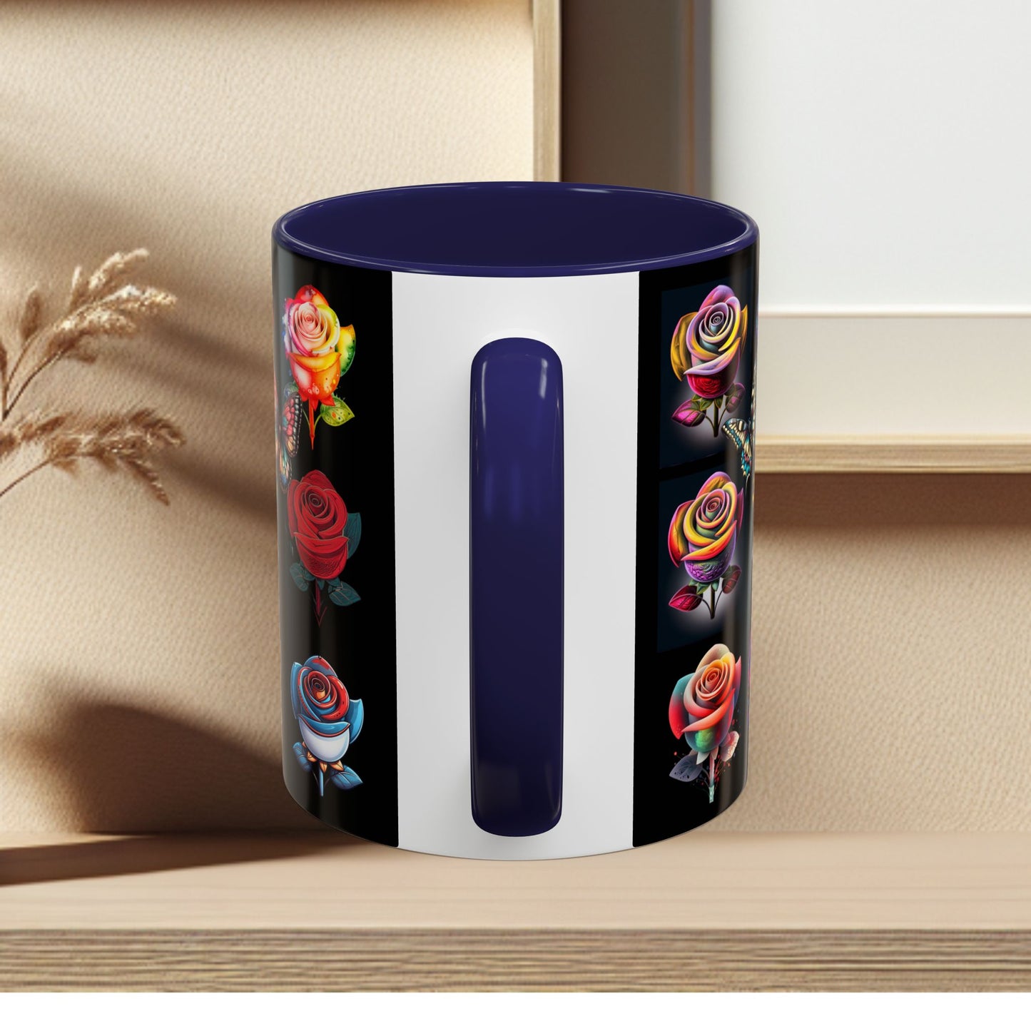 Floral Accent Mug - Perfect Gift for Garden Lovers