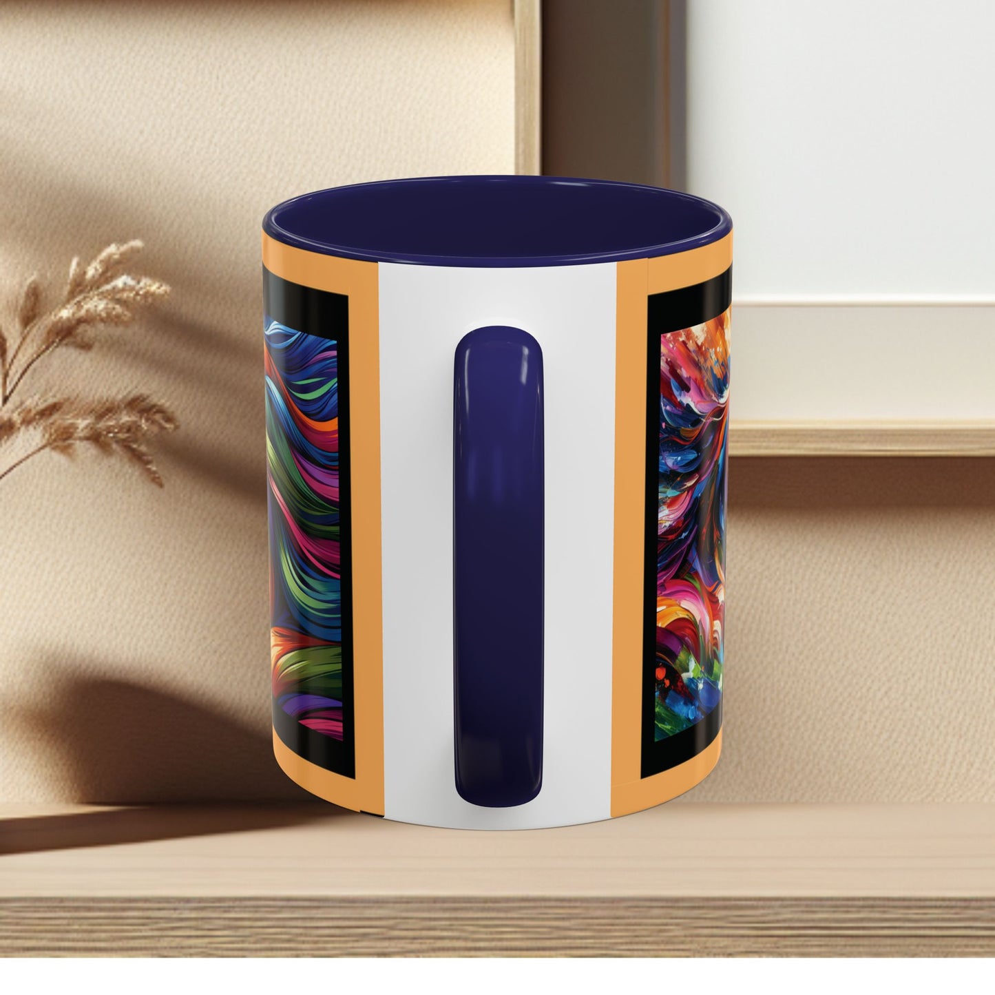 Mug Coffee Multi Color Horses 11oz 15oz